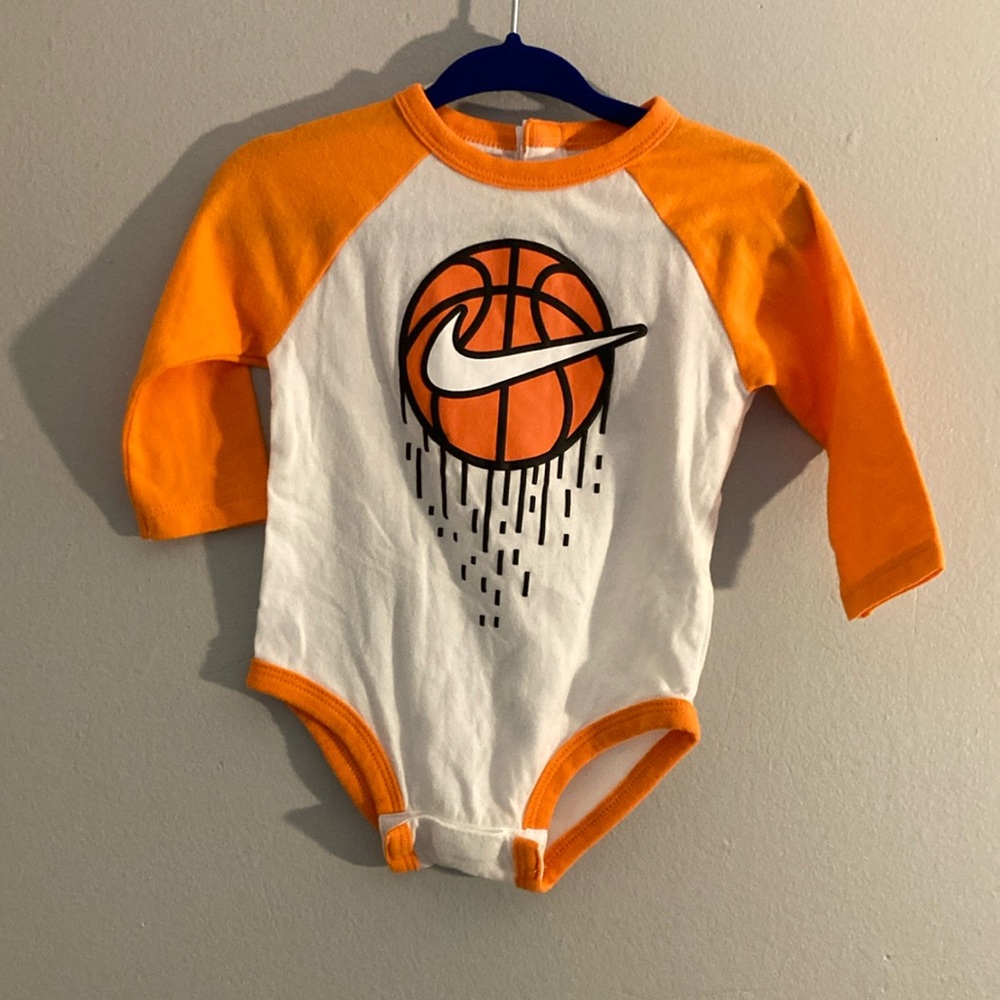 Nike Orange and White Basketball Bodysuit